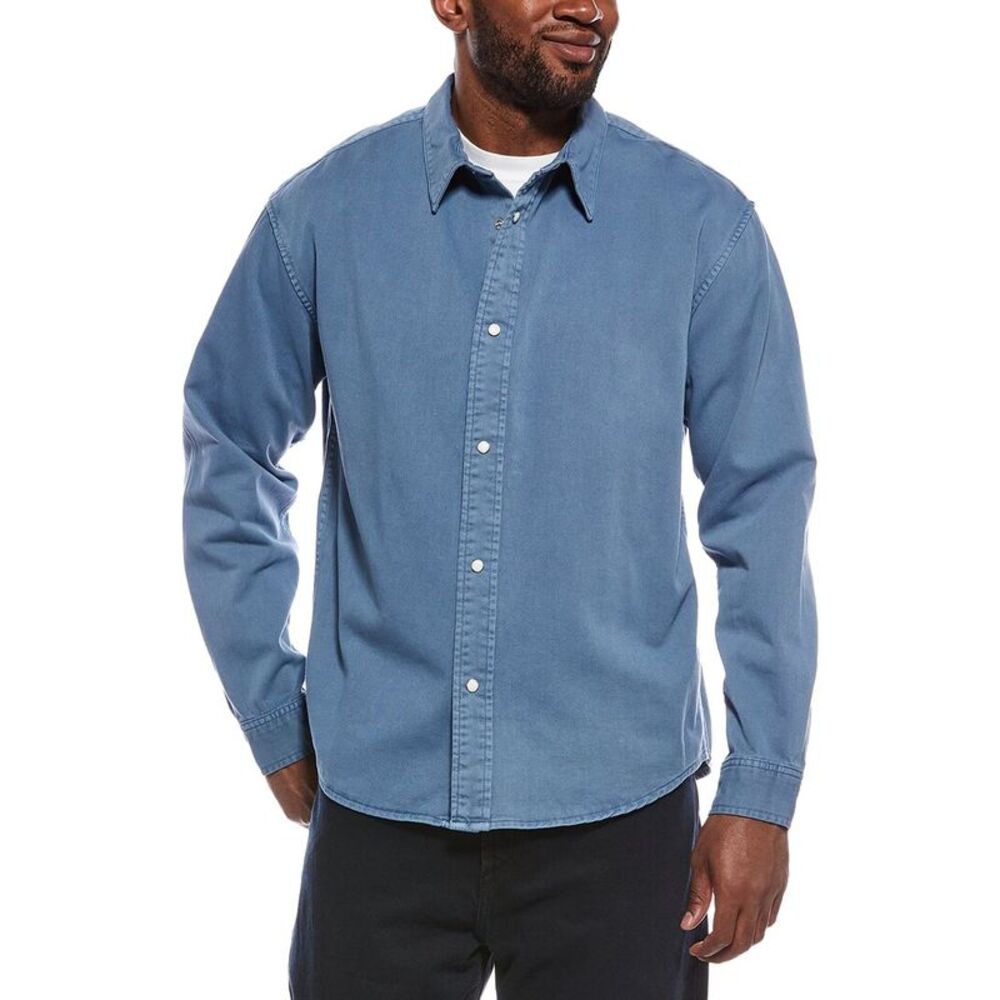 Frame Denim Mens  Classic Shirt, Blue